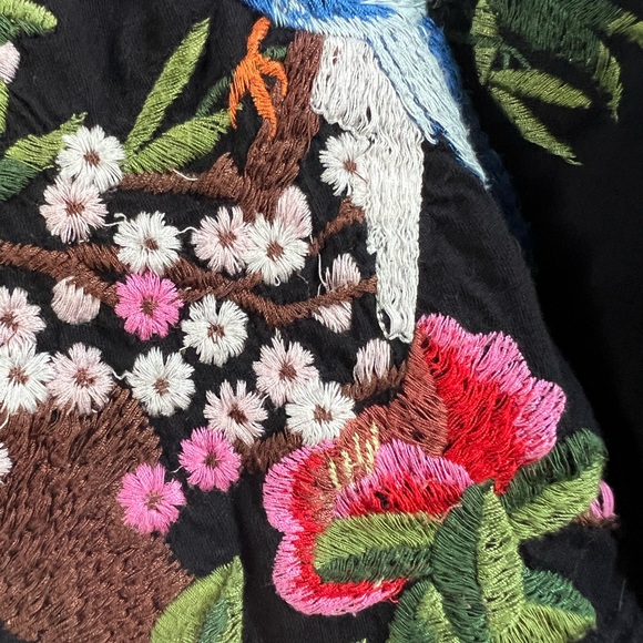 JOHNNY WAS LA Osaka knit embroidered shirt dress size Large - Picture 11 of 13